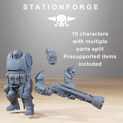 Corrupted Guard Nomads, Chaos Worshipper Sci-Fi Wargames Miniatures by STATIONFORGE, Corrupted Imperial Guard