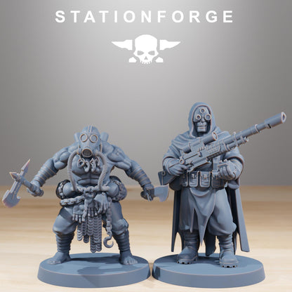 Corrupted Guard Nomads, Chaos Worshipper Sci-Fi Wargames Miniatures by STATIONFORGE, Corrupted Imperial Guard