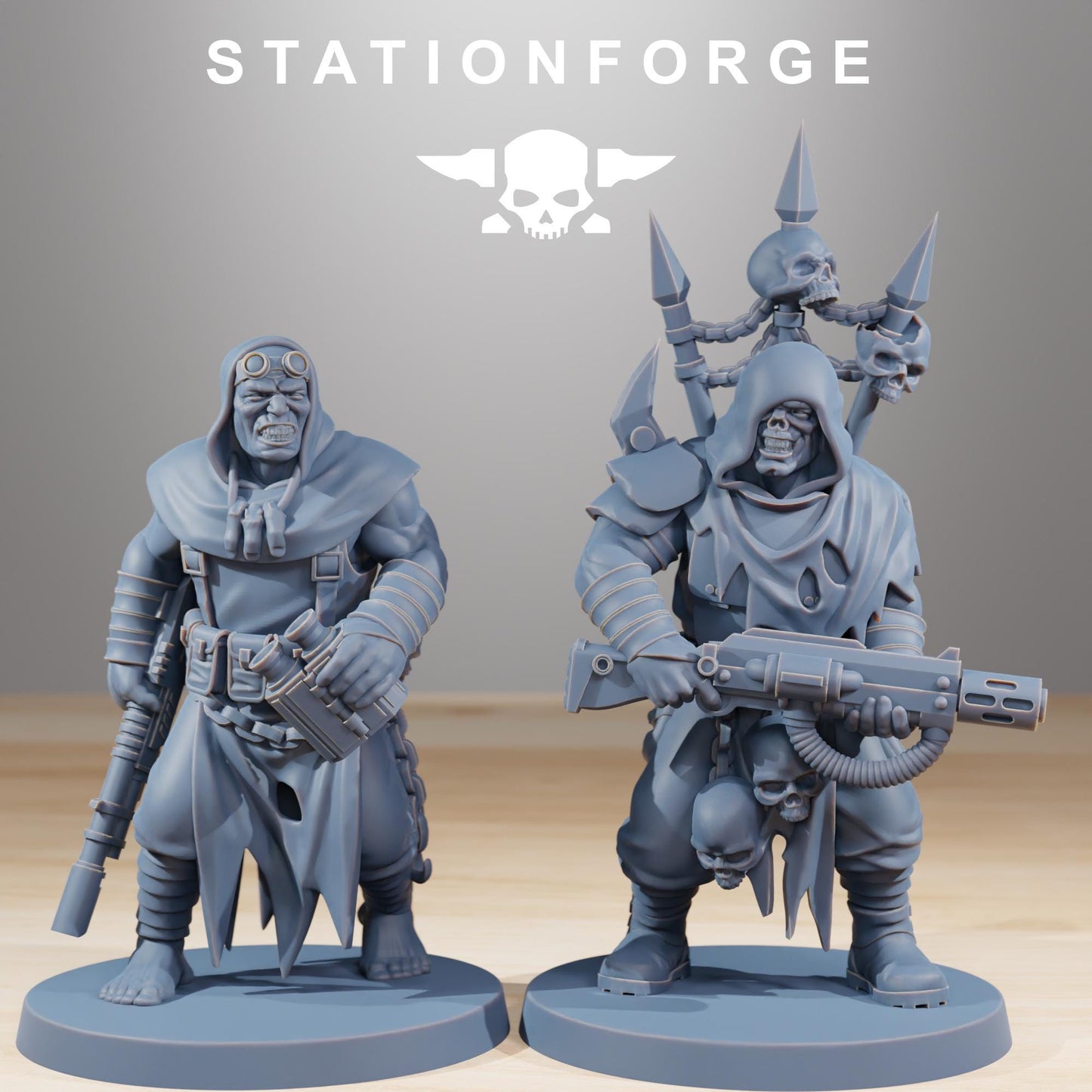 Corrupted Guard Nomads, Chaos Worshipper Sci-Fi Wargames Miniatures by STATIONFORGE, Corrupted Imperial Guard
