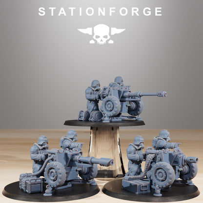 GrimGuard Battle Weapons, Heavy Weapons Team,  Imperial Guard Miniatures by STATIONFORGE