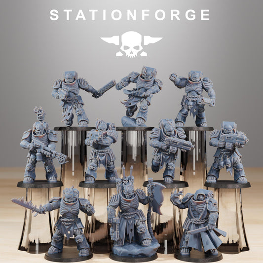 Socratis Doom Reapers, Modular Sci-Fi Marine warriors by STATIONFORGE, Grimdark Wargames Proxy