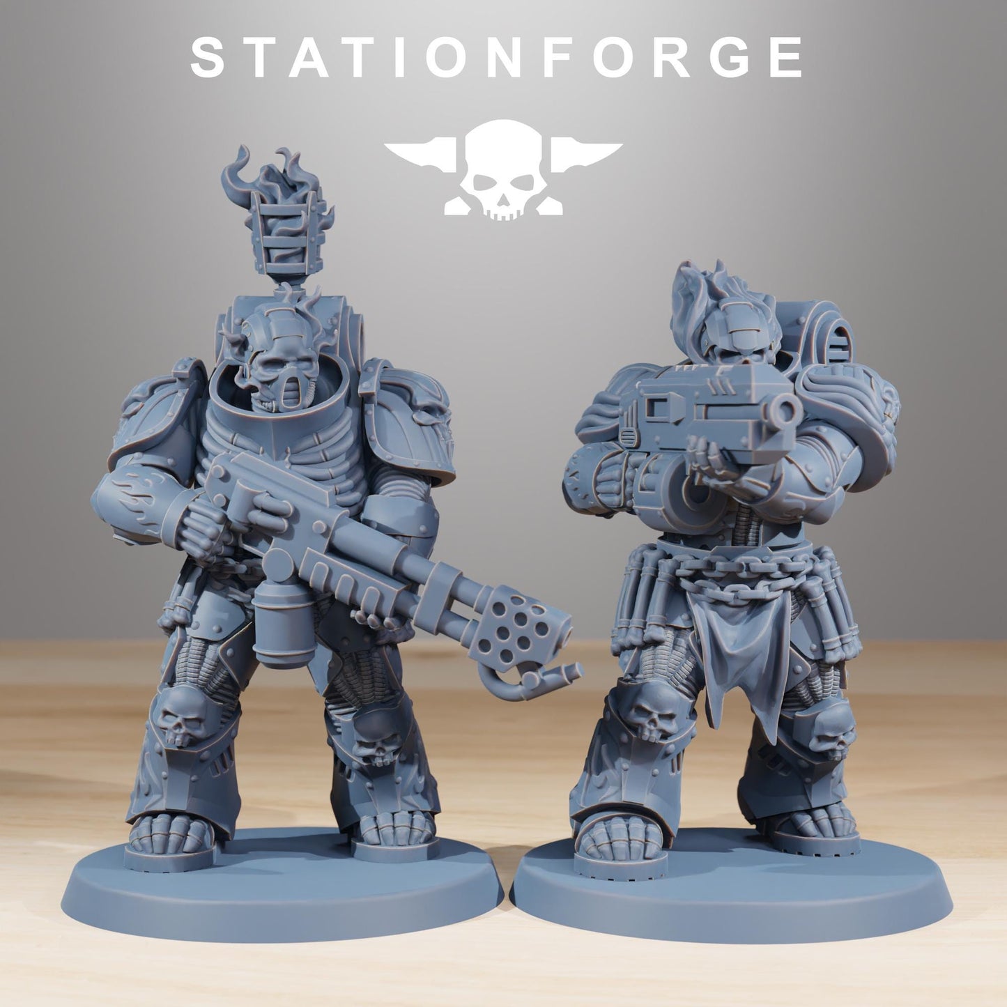 Socratis Doom Reapers, Modular Sci-Fi Marine warriors by STATIONFORGE, Grimdark Wargames Proxy