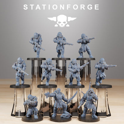 RoyalGuard Infantry Modular Set Miniatures by STATIONFORGE,  Imperial guard infantry regiment