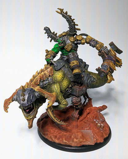 Orkaz Beast Boss, Space-Faring Orkish Menace Sculpted by STATIONFORGE, Grimdark Compatible, Sci-Fi Wargame Scale