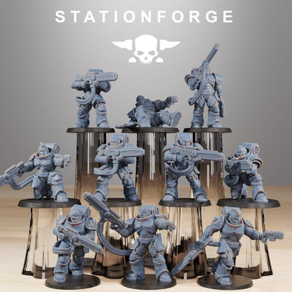 Socratis Exterminators, Modular Sci-Fi Marine warriors by STATIONFORGE, Grimdark Wargames Proxy