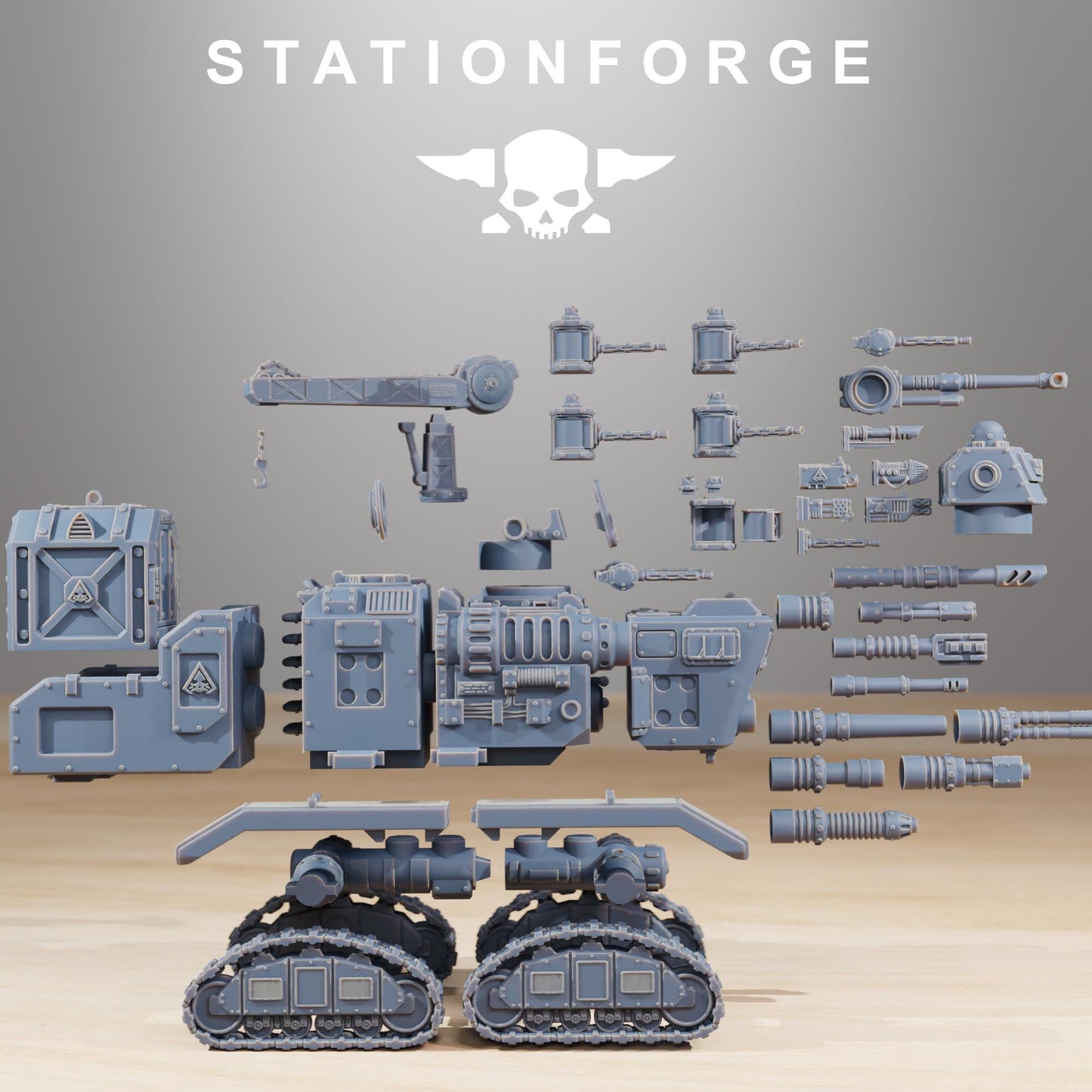 Scavenger Prospector, Space Techno-bots, modular Sci-Fi warriors by STATIONFORGE, Sci-Fi Wargames Cyber-themed Grimdark miniatures