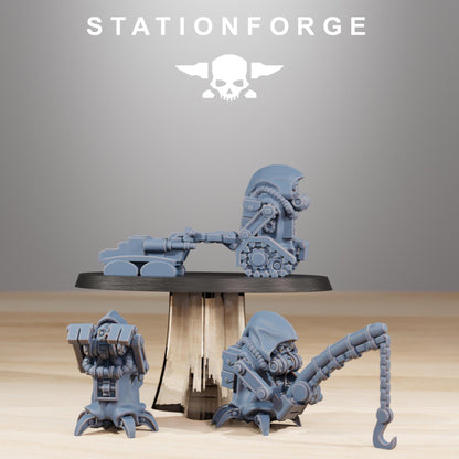 Scavenger Prospector, Space Techno-bots, modular Sci-Fi warriors by STATIONFORGE, Sci-Fi Wargames Cyber-themed Grimdark miniatures