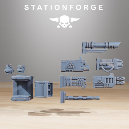 Scavenger Prospector, Space Techno-bots, modular Sci-Fi warriors by STATIONFORGE, Sci-Fi Wargames Cyber-themed Grimdark miniatures