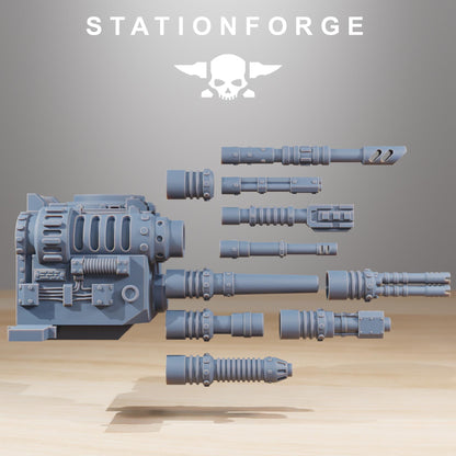 Scavenger Prospector, Space Techno-bots, modular Sci-Fi warriors by STATIONFORGE, Sci-Fi Wargames Cyber-themed Grimdark miniatures