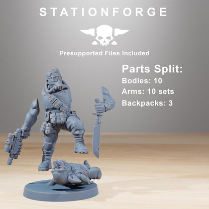 GrimGuard Hunters, Death Korps Proxy, Sci-Fi Wargames Miniatures by STATIONFORGE