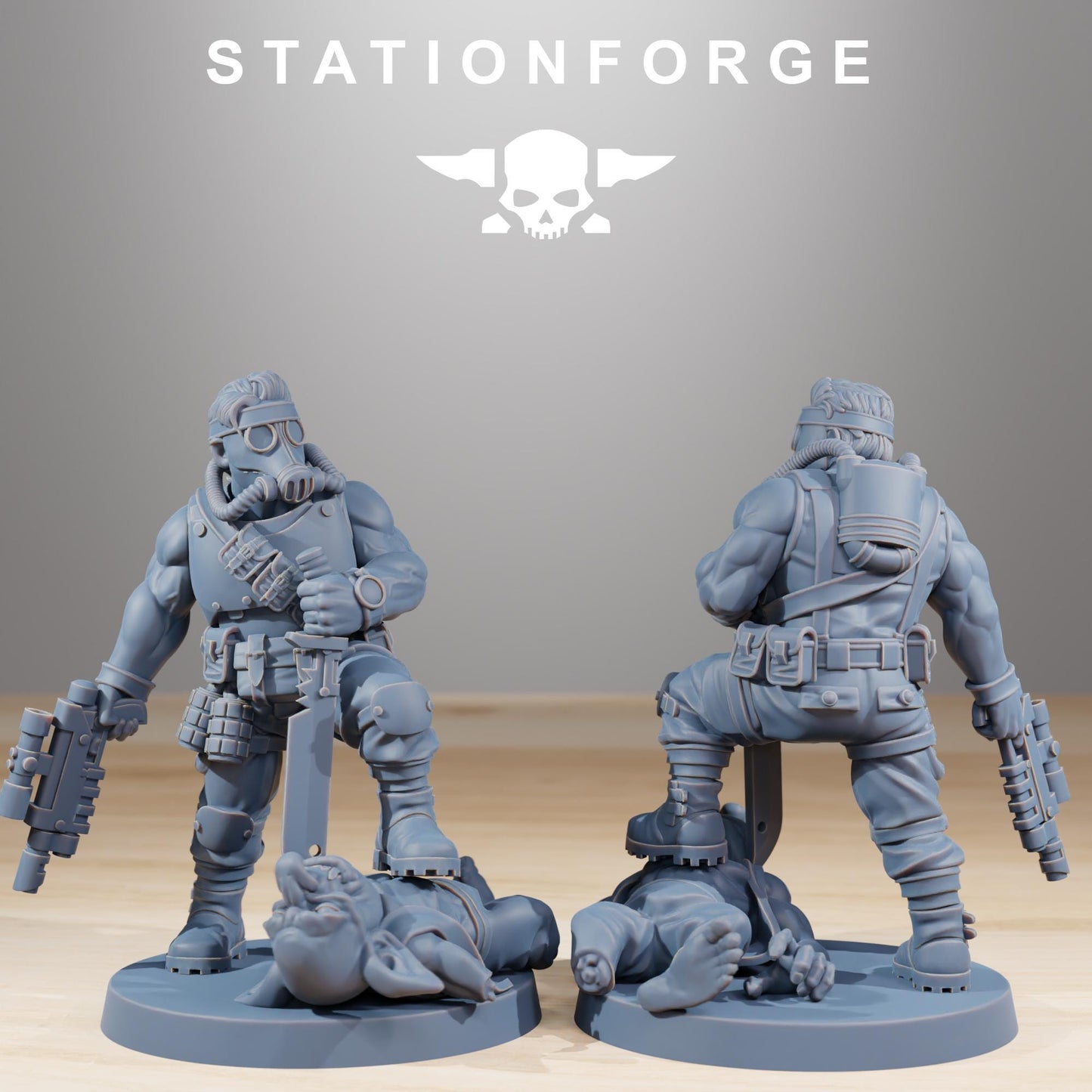 GrimGuard Hunters, Death Korps Proxy, Sci-Fi Wargames Miniatures by STATIONFORGE