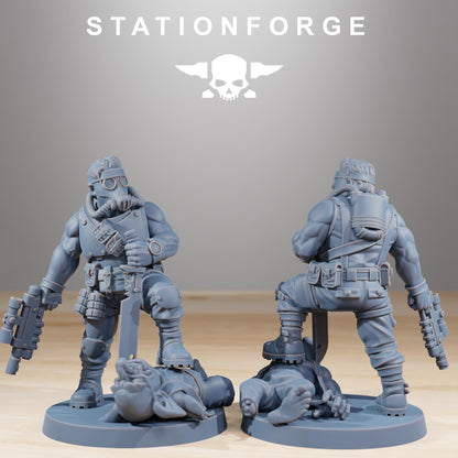 GrimGuard Hunters, Death Korps Proxy, Sci-Fi Wargames Miniatures by STATIONFORGE
