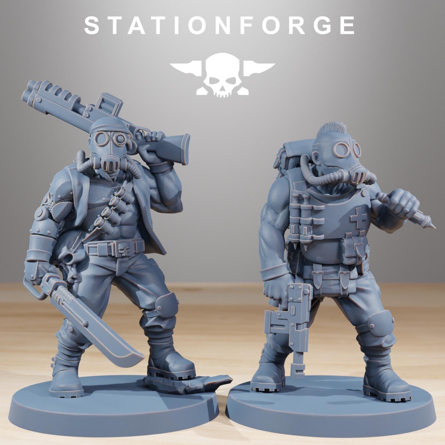 GrimGuard Hunters, Death Korps Proxy, Sci-Fi Wargames Miniatures by STATIONFORGE