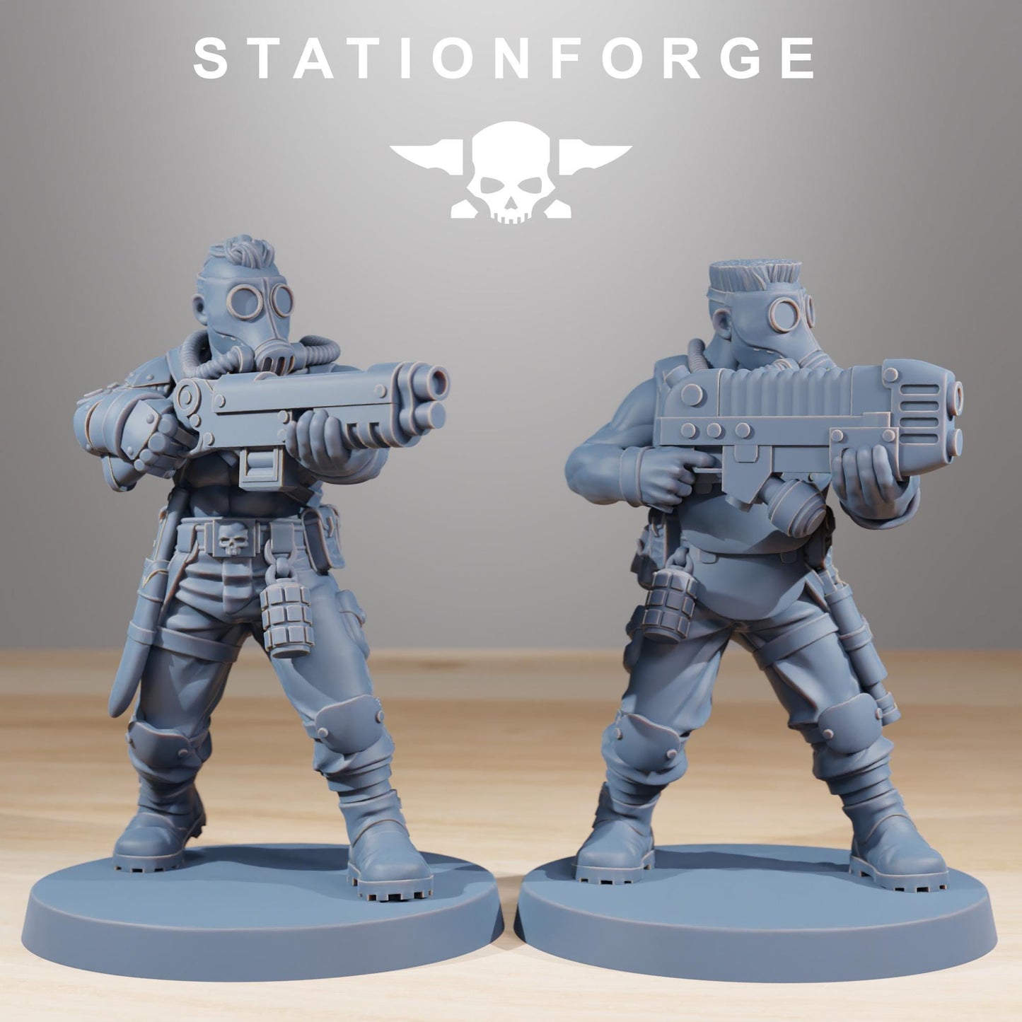 GrimGuard Hunters, Death Korps Proxy, Sci-Fi Wargames Miniatures by STATIONFORGE