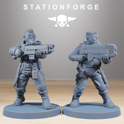 GrimGuard Hunters, Death Korps Proxy, Sci-Fi Wargames Miniatures by STATIONFORGE