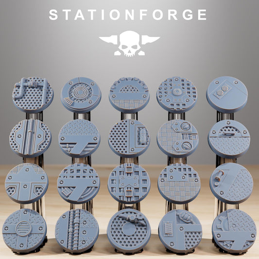 25mm Industrial Bases - Round Bases for use in Tabletop Wargames