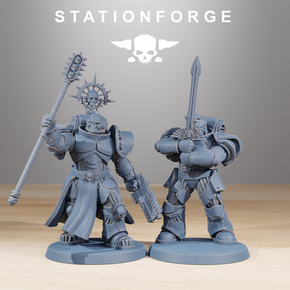 Socratis Melee Infantry, Modular Sci-Fi Marine warriors by STATIONFORGE, Grimdark Wargames Proxy