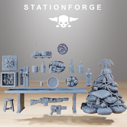 GrimGuard Holiday Feast, Death Korps Proxy, Sci-Fi Wargames Miniatures by STATIONFORGE