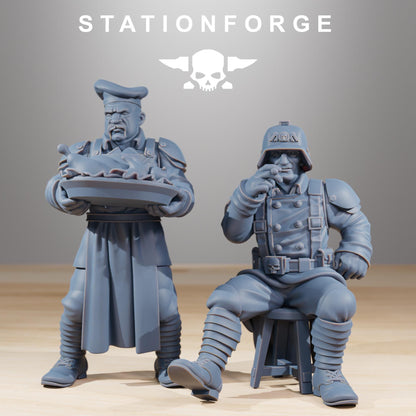 GrimGuard Holiday Feast, Death Korps Proxy, Sci-Fi Wargames Miniatures by STATIONFORGE