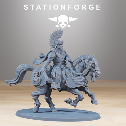 RoyalGuard Cavalry Commanders, Death Korps Proxy, Sci-Fi Wargames Miniatures by STATIONFORGE