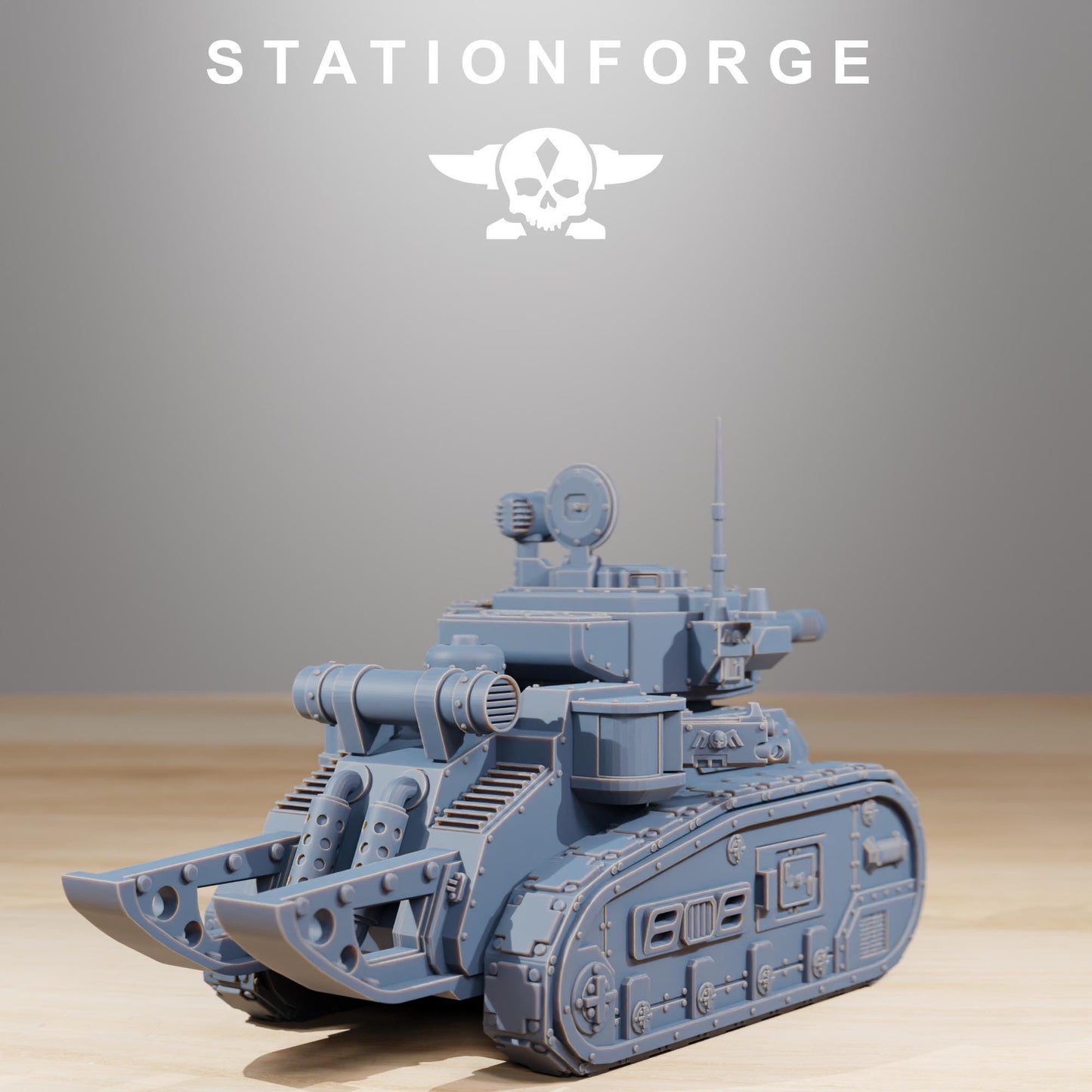 GrimGuard Light Tank - GrimGuard Main Battle Tank, Sci-Fi Space Guard Soldiers by STATIONFORGE