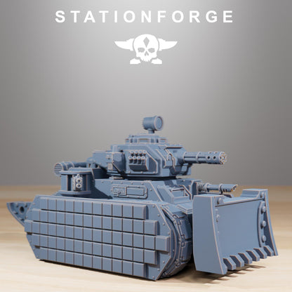 GrimGuard Light Tank - GrimGuard Main Battle Tank, Sci-Fi Space Guard Soldiers by STATIONFORGE