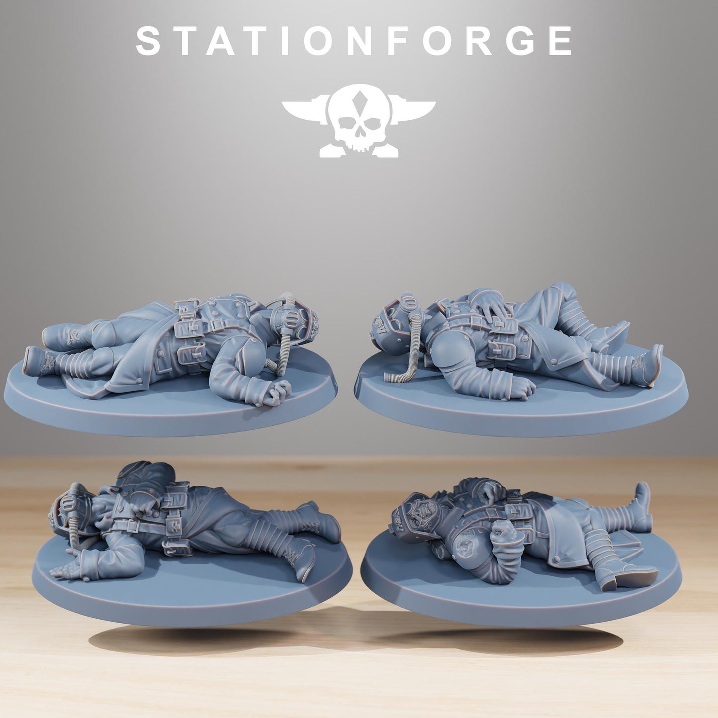 GrimGuard The Fallen, Death Korps Proxy, Sci-Fi Wargames Miniatures by STATIONFORGE