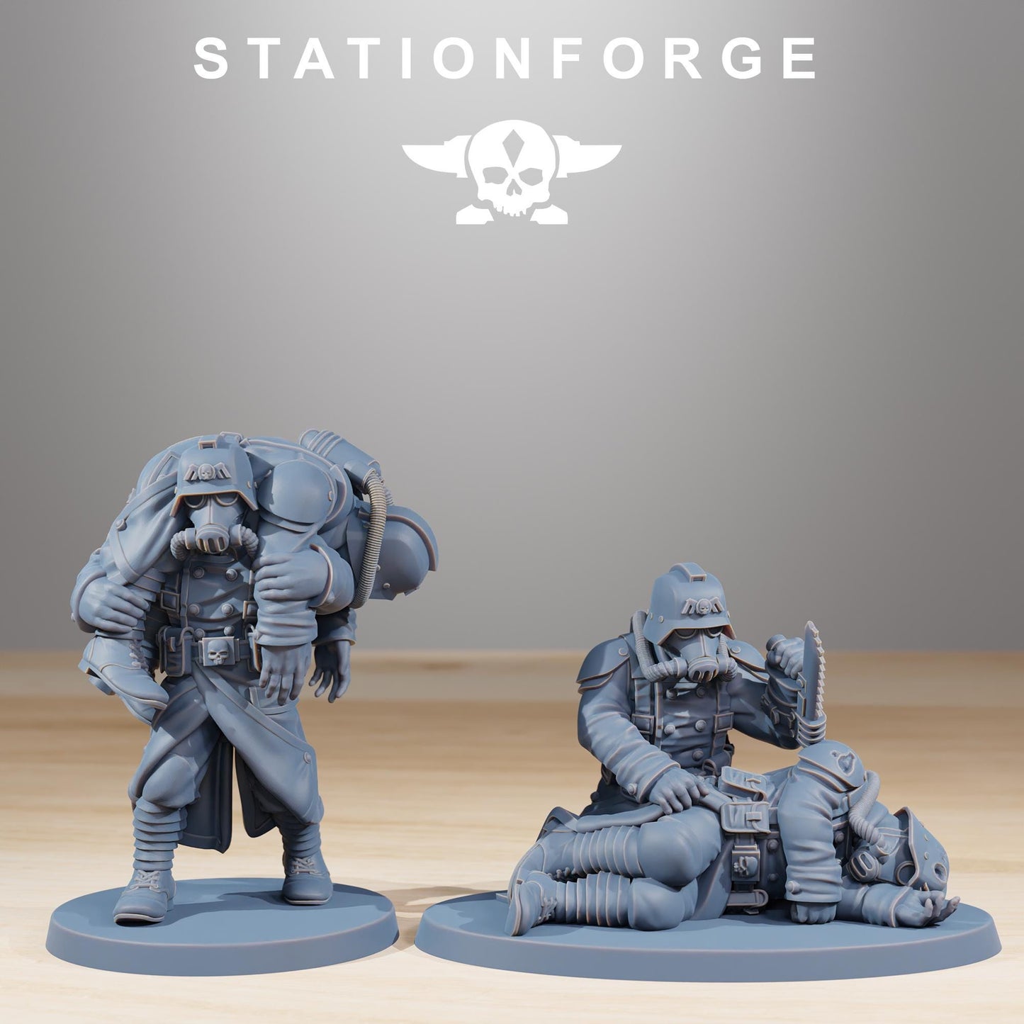 GrimGuard The Fallen, Death Korps Proxy, Sci-Fi Wargames Miniatures by STATIONFORGE