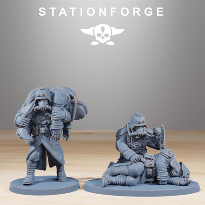 GrimGuard The Fallen, Death Korps Proxy, Sci-Fi Wargames Miniatures by STATIONFORGE