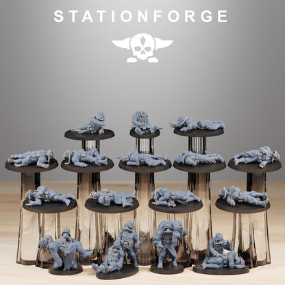 GrimGuard The Fallen, Death Korps Proxy, Sci-Fi Wargames Miniatures by STATIONFORGE