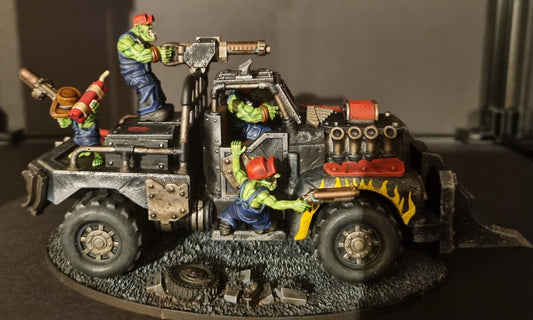 Orkaz Speedsters, Space-Faring Orkish Menace Sculpted by STATIONFORGE, Grimdark Compatible, Sci-Fi Wargame Scale