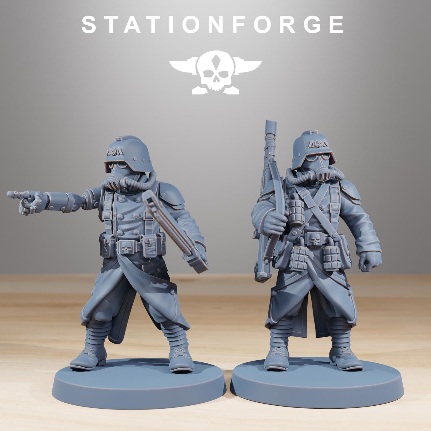 GrimGuard Acolytes, Death Korps Proxy, Sci-Fi Wargames Miniatures by STATIONFORGE