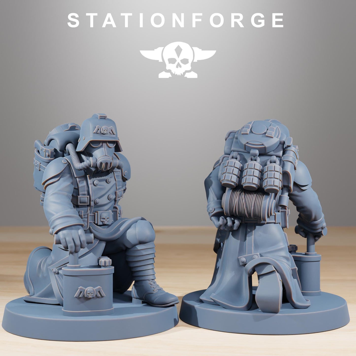 GrimGuard Acolytes, Death Korps Proxy, Sci-Fi Wargames Miniatures by STATIONFORGE