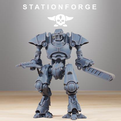 Scavenger Armageddon, Modular Sci-Fi Titanic Warbot by STATIONFORGE, Grimdark Wargames Proxy