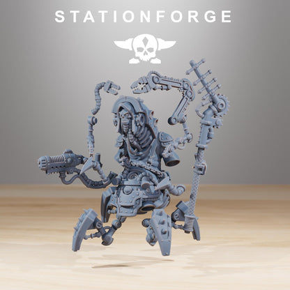 Scavenger Buglator, Space Techno-bots, modular Sci-Fi warriors by STATIONFORGE, Sci-Fi Wargames Cyber-themed Grimdark miniatures