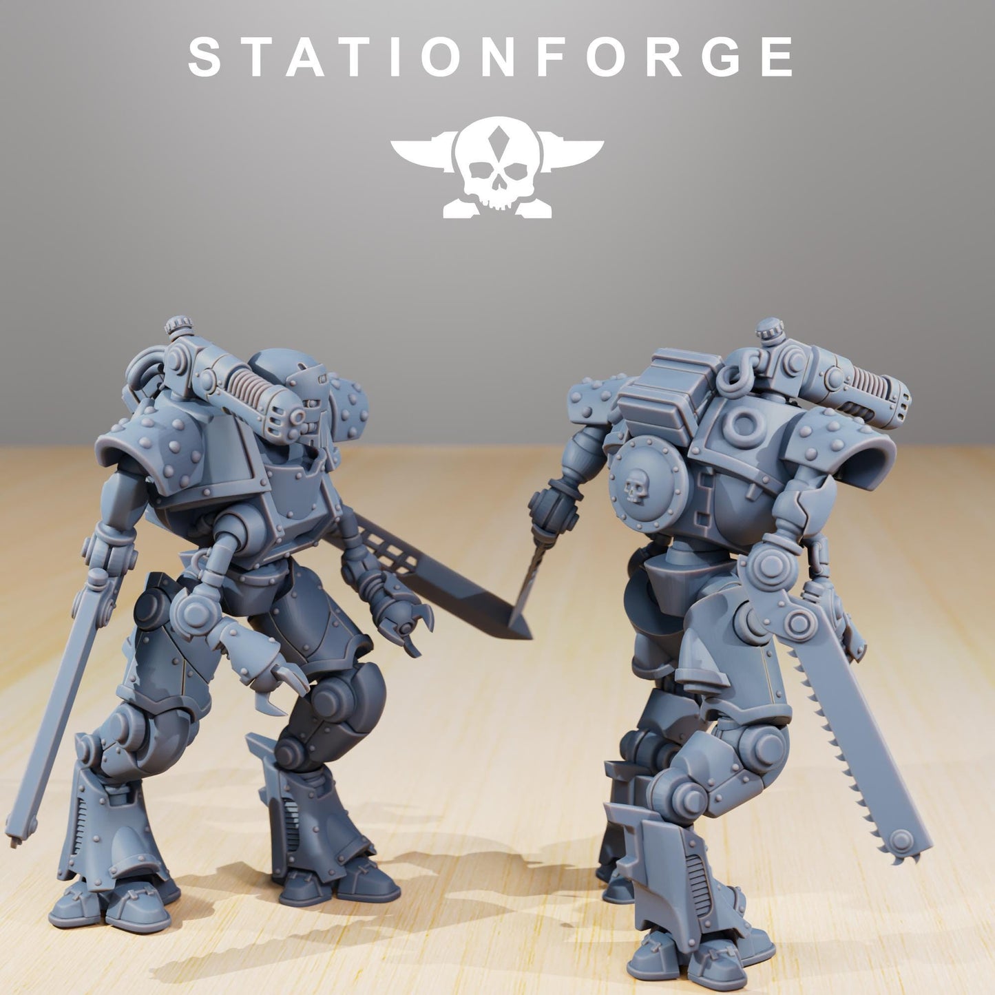 Scavenger Exutars, Mechanical Robot Infantry, Sci-Fi Wargames Miniatures by STATIONFORGE