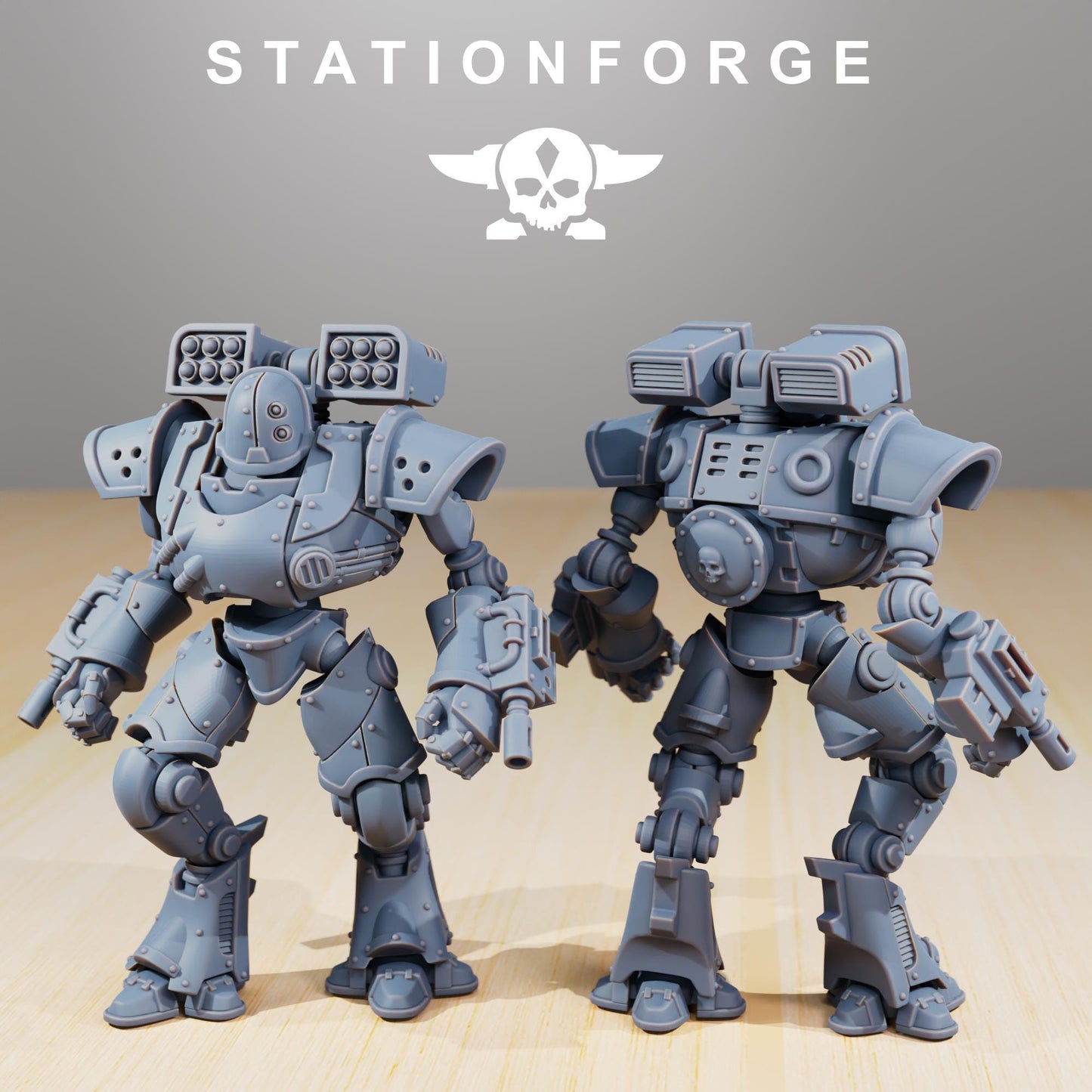 Scavenger Exutars, Mechanical Robot Infantry, Sci-Fi Wargames Miniatures by STATIONFORGE