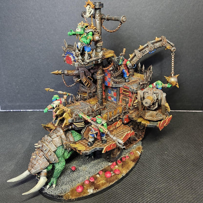 Orkaz Death Mounta, Space-Faring Orkish Menace Sculpted by STATIONFORGE, Grimdark Compatible, Scaled for Sci-Fi Miniature Wargames