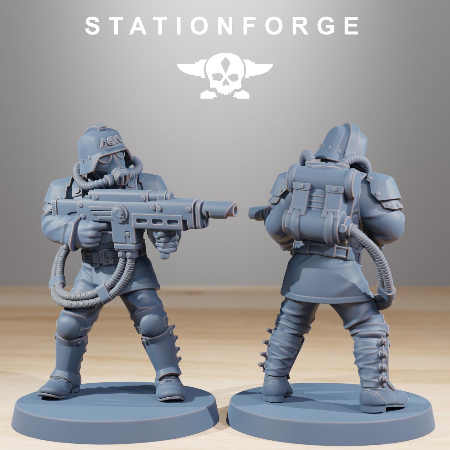 Grimguard Commandos, Death Korps Proxy, Sci-Fi Wargames Miniatures by STATIONFORGE