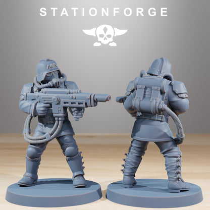 Grimguard Commandos, Death Korps Proxy, Sci-Fi Wargames Miniatures by STATIONFORGE
