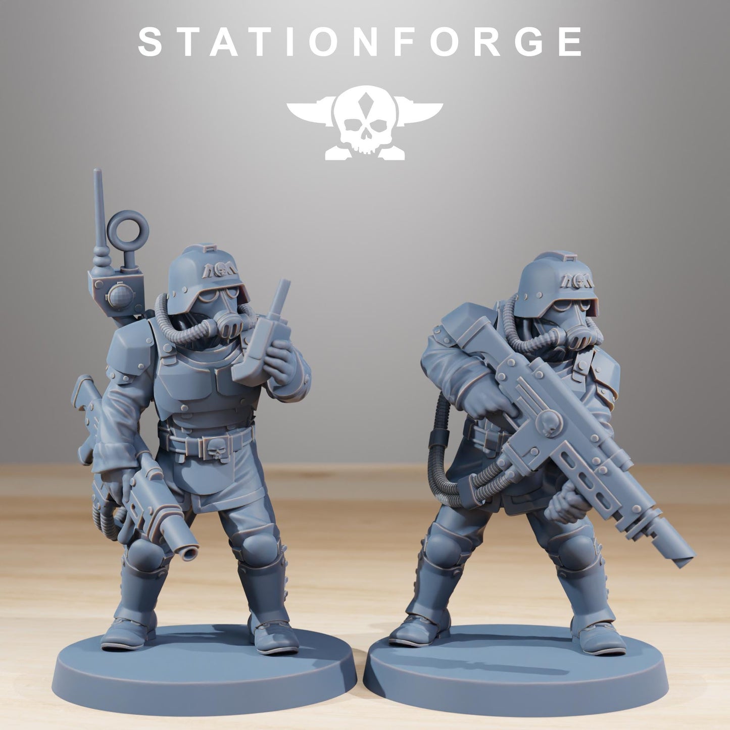 Grimguard Commandos, Death Korps Proxy, Sci-Fi Wargames Miniatures by STATIONFORGE