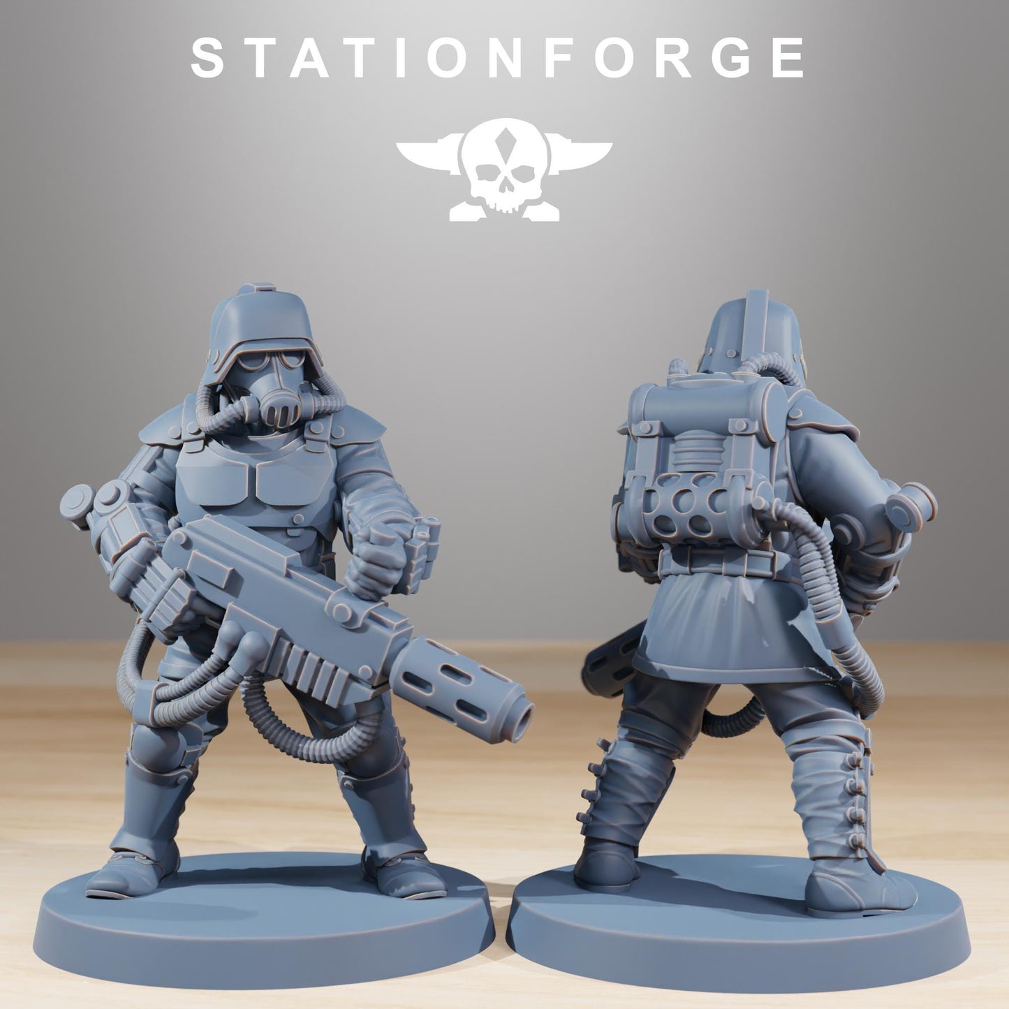 Grimguard Commandos, Death Korps Proxy, Sci-Fi Wargames Miniatures by STATIONFORGE