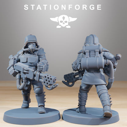 Grimguard Commandos, Death Korps Proxy, Sci-Fi Wargames Miniatures by STATIONFORGE