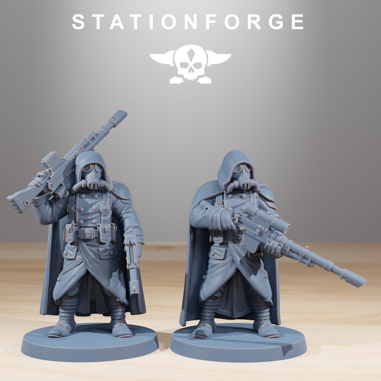 GrimGuard Marksmen, Death Korps Proxy, Sci-Fi Wargames Miniatures by STATIONFORGE