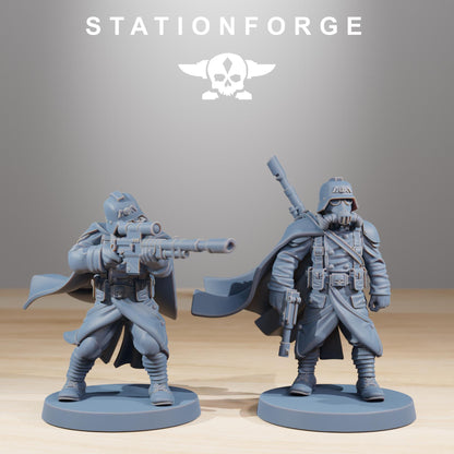 GrimGuard Marksmen, Death Korps Proxy, Sci-Fi Wargames Miniatures by STATIONFORGE