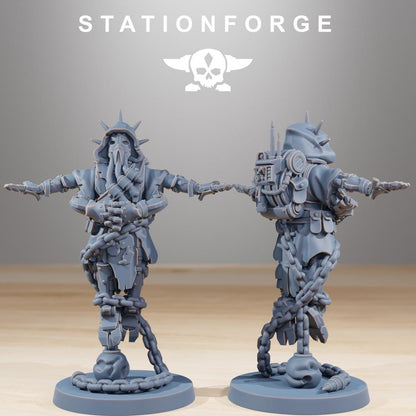 Scavenger Rangers Builder Kit, Space Techno-bots, modular Sci-Fi warriors by STATIONFORGE, Sci-Fi Wargames Cyber-themed Grimdark miniatures