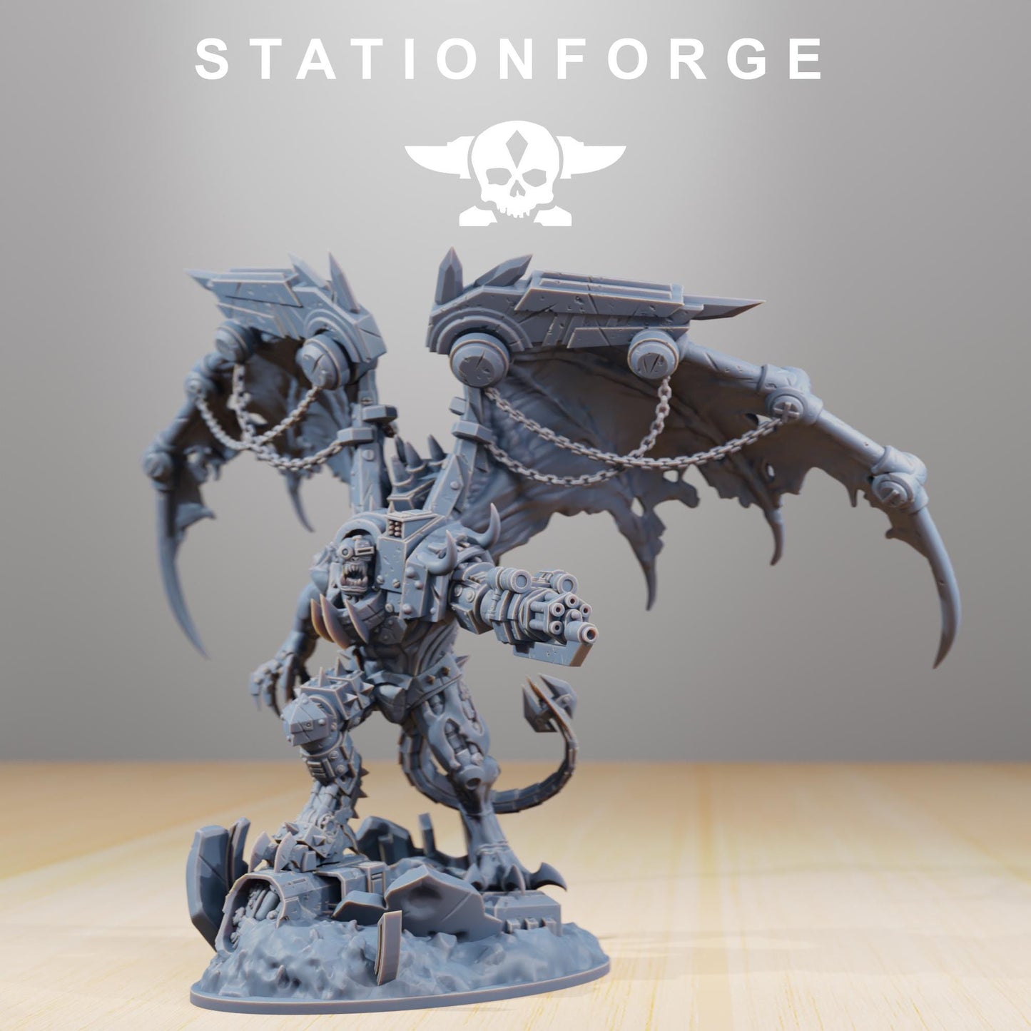 Orkaz Thazaron, Space-Faring Orkish Menace Sculpted by STATIONFORGE, Grimdark Compatible, Sci-Fi Wargame Scale