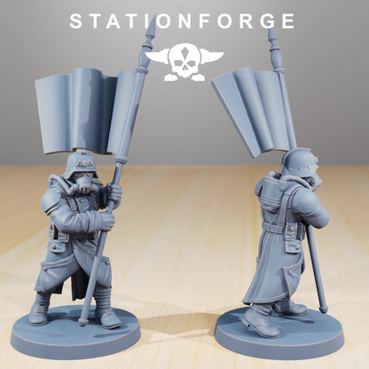 GrimGuard Command Force, Death Korps Proxy, Sci-Fi Wargames Miniatures by STATIONFORGE