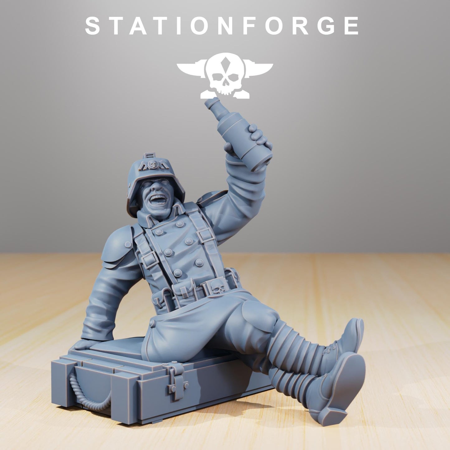 GrimGuard Comrades, Death Korps Proxy, Sci-Fi Wargames Miniatures by STATIONFORGE