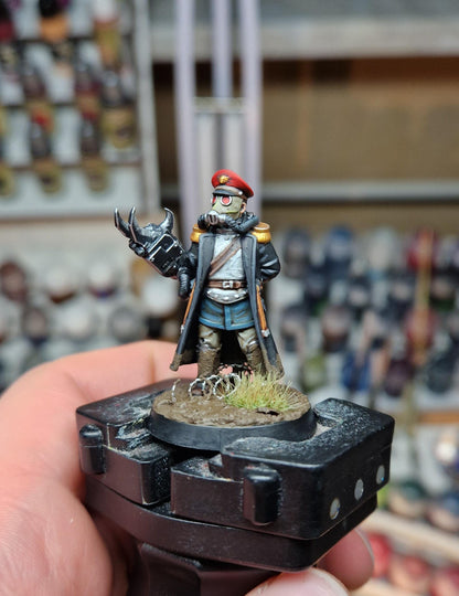 GrimGuard - Officer 2.0, Death Korps Proxy, Sci-Fi Wargames Miniatures by STATIONFORGE